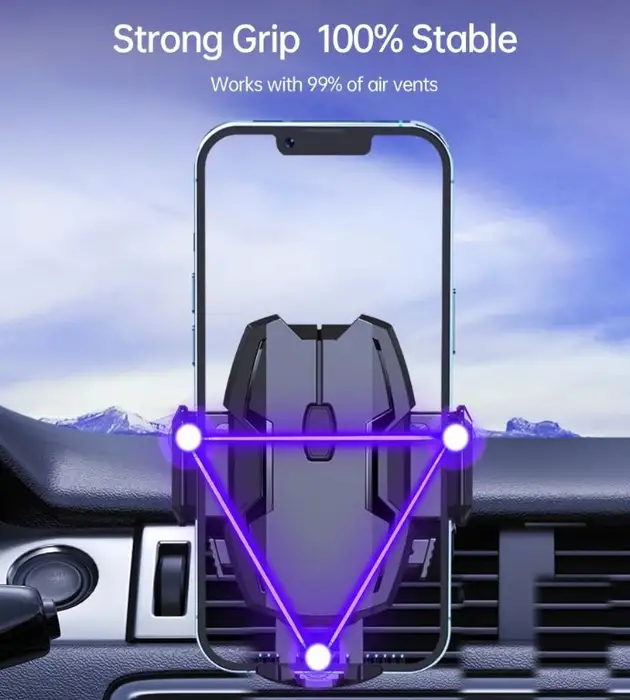 Suport auto universal pentru telefon prindere pe bord/parbriz sau ventilație brat telescopic H043 Choetech [6]