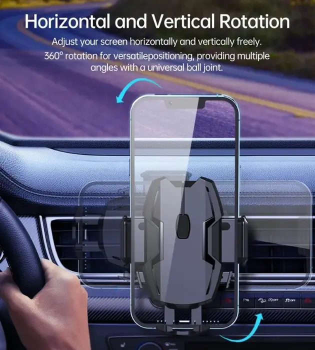 Suport auto universal pentru telefon prindere pe bord/parbriz sau ventilație brat telescopic H043 Choetech [9]