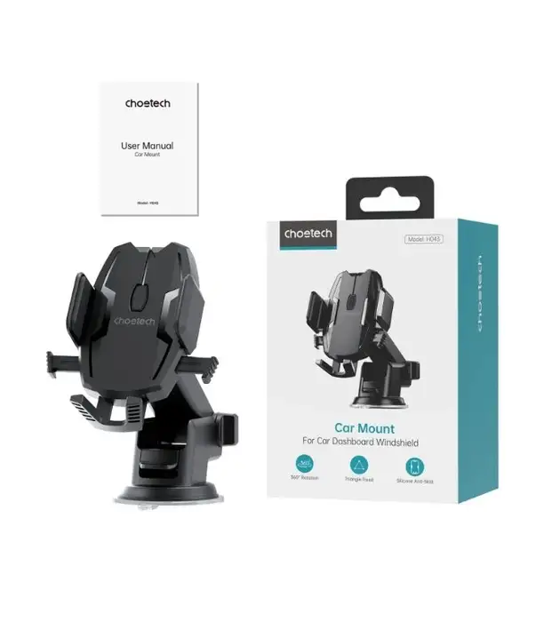 Suport auto universal pentru telefon prindere pe bord/parbriz sau ventilație brat telescopic H043 Choetech [4]
