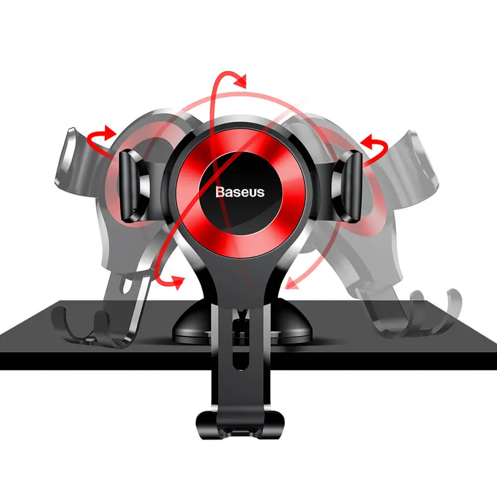 Suport Baseus Osculum Type Gravity Car Mount negru-rosu SUYL-XP09 [3]