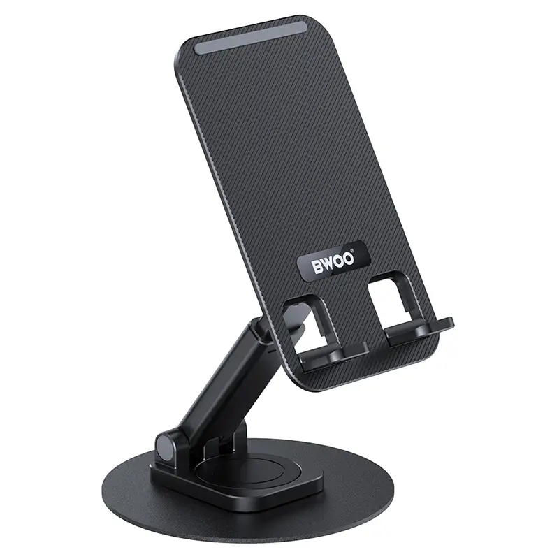 Suport birou rotativ 360 grade pentru telefon negru BWOO ZJ132 - IoElectronice.ro [2]