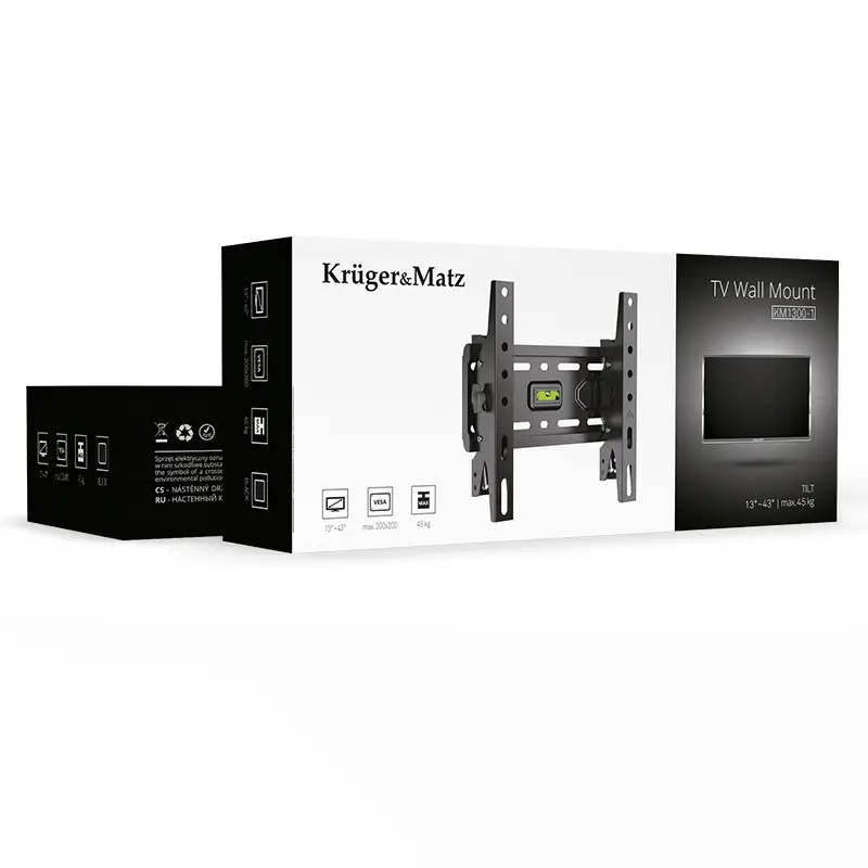 Suport de perete Kruger&Matz KM1300-1 pentru TV LED 23-42", inclinare, culoare negru [3]
