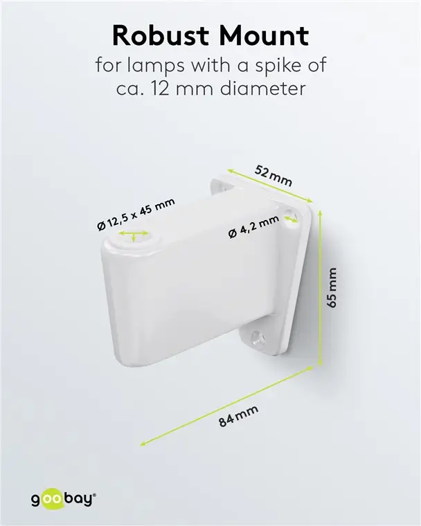 Suport de perete pentru lampă cu lupă Goobay 60360/60361/60362/60364, alb, fixare sigură, compatibil microfon și lampă de birou [4]