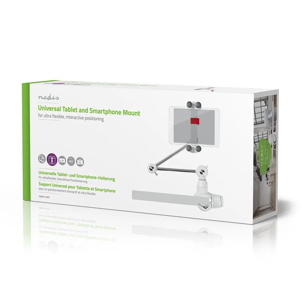 Suport Nedis TDMT111WT pentru tabletă și smartphone 4-12" rotire 360° braț pliabil – IoElectronice.ro [6]