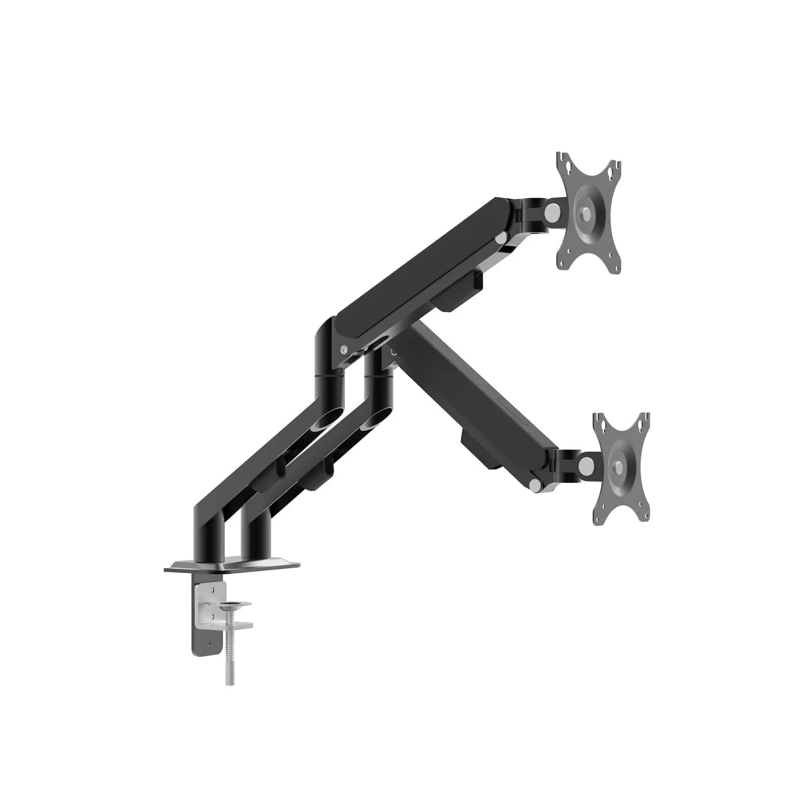 Suport monitor TV dublu telescopic, 62cm, VESA 75x75/100x100, max. 9kg, design modern, negru [2]
