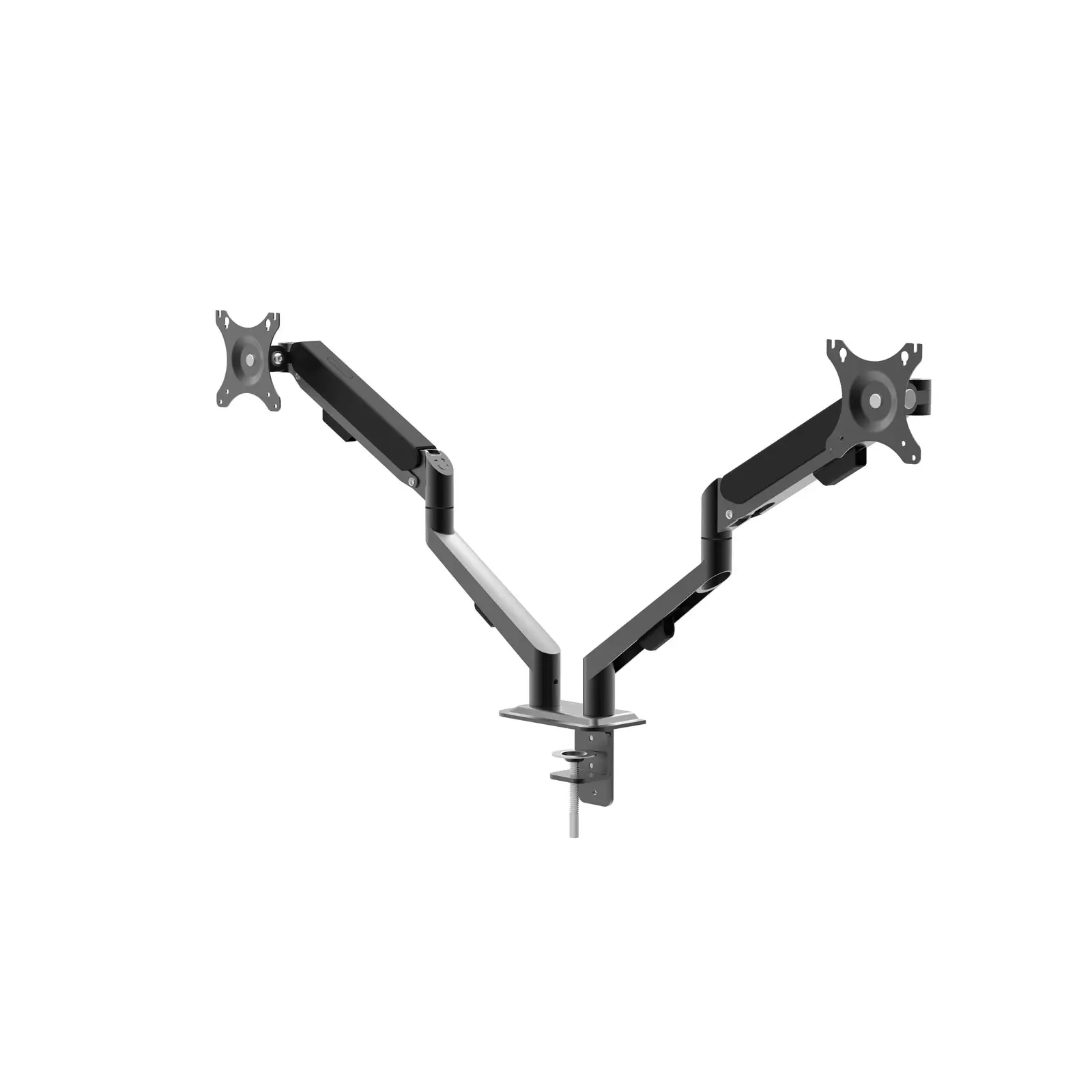 Suport monitor TV dublu telescopic, 62cm, VESA 75x75/100x100, max. 9kg, design modern, negru [1]
