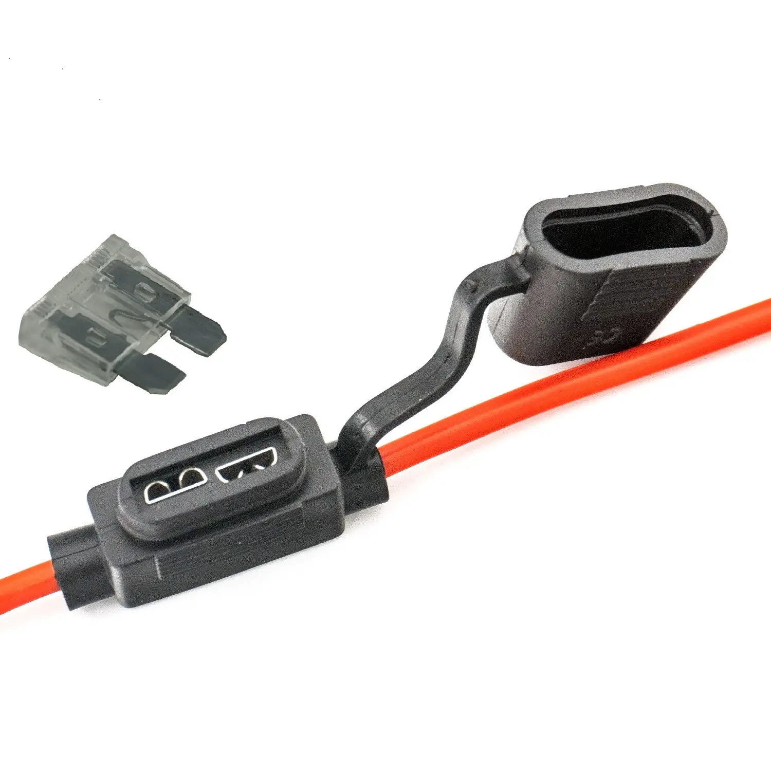 Sigurante auto - Suport siguranță auto MIDI 19x13mm etanș cu cablu 23cm /1mm² cupru max 20A 1buc Carguard USC009 – IoElectronice.ro