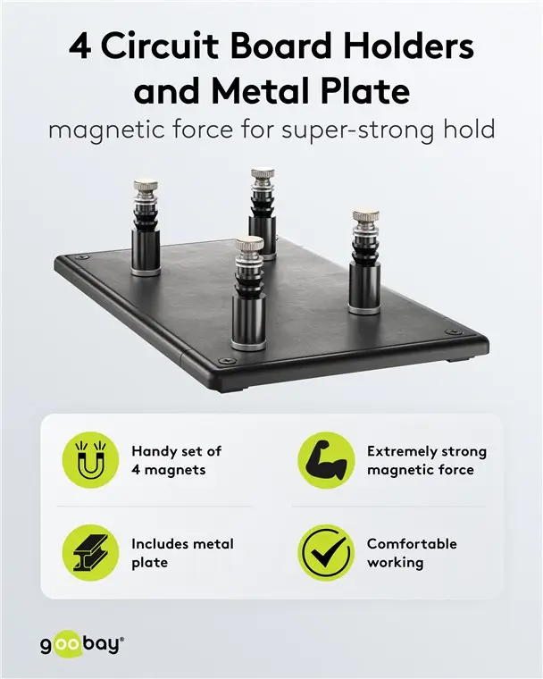 Suporturi pentru plăci magnetice de circuit și placă metalică Goobay 77998 [3]