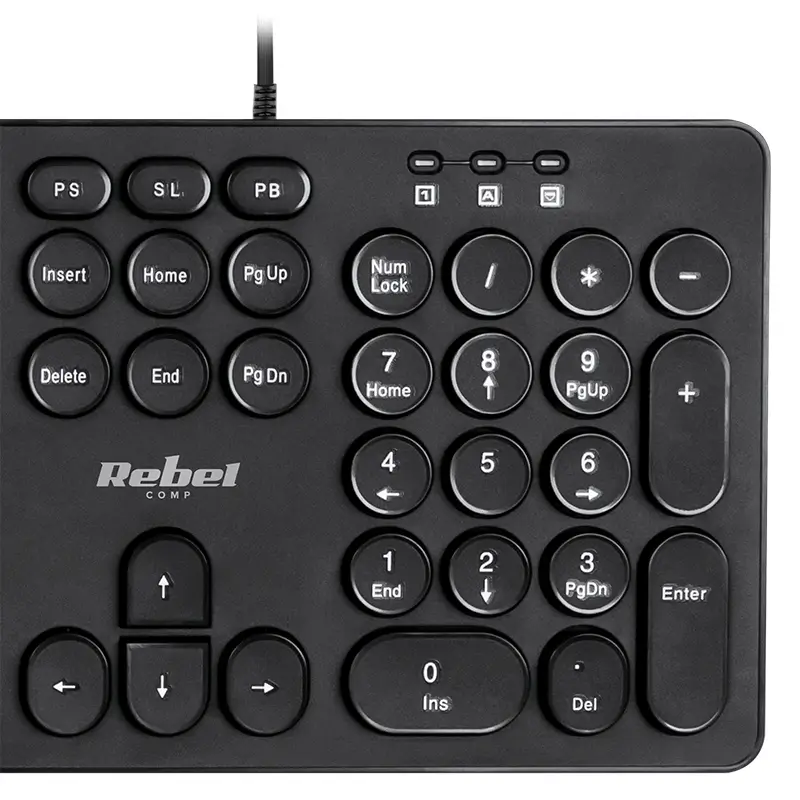 Tastatura 96 taste cu fir USB REBEL WDK100 KOM1029 – IoElectronice.ro [2]