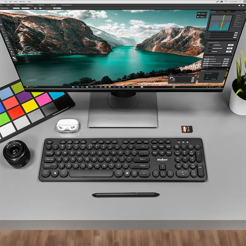 Tastatură Wireless 2.4GHz 96-taste WK100 REBEL KOM1028 [5]