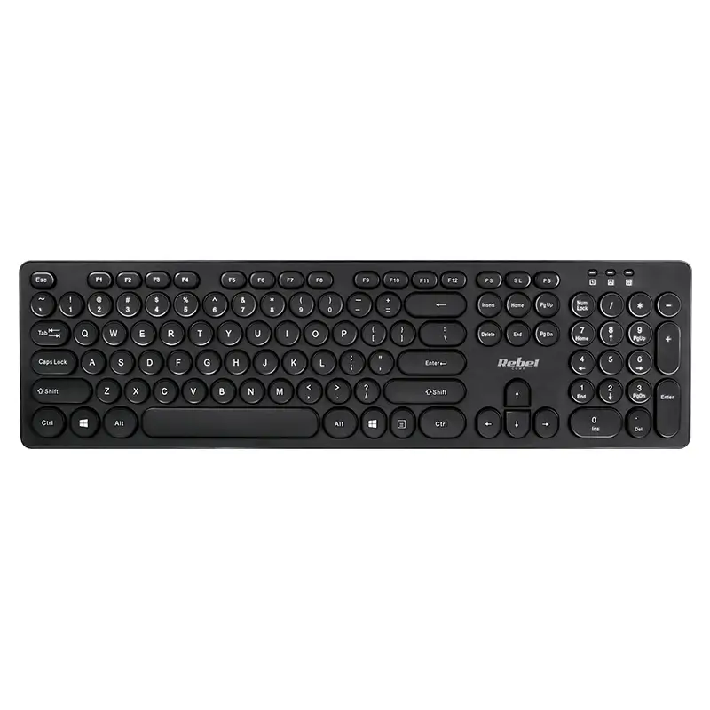 Tastaturi - Tastatura Wireless 2.4GHz 96-taste WK100 REBEL KOM1028 445x125x20mm – IoElectronice.ro