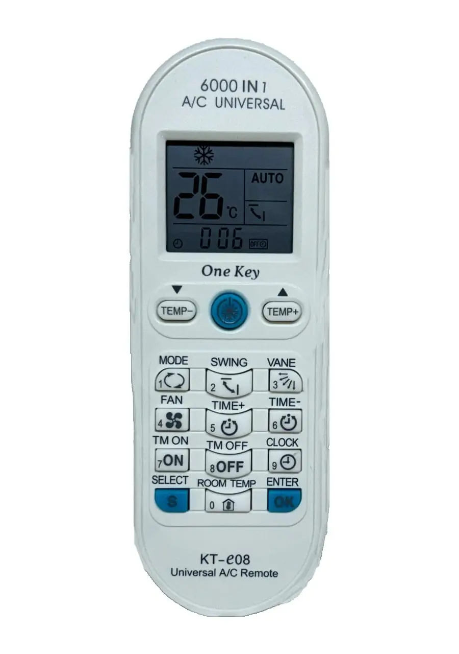 Telecomandă Universală Aer Conditionat HUAYU KT-E08, 6000 Coduri, Funcții Complete, Afisaj Digital [1]