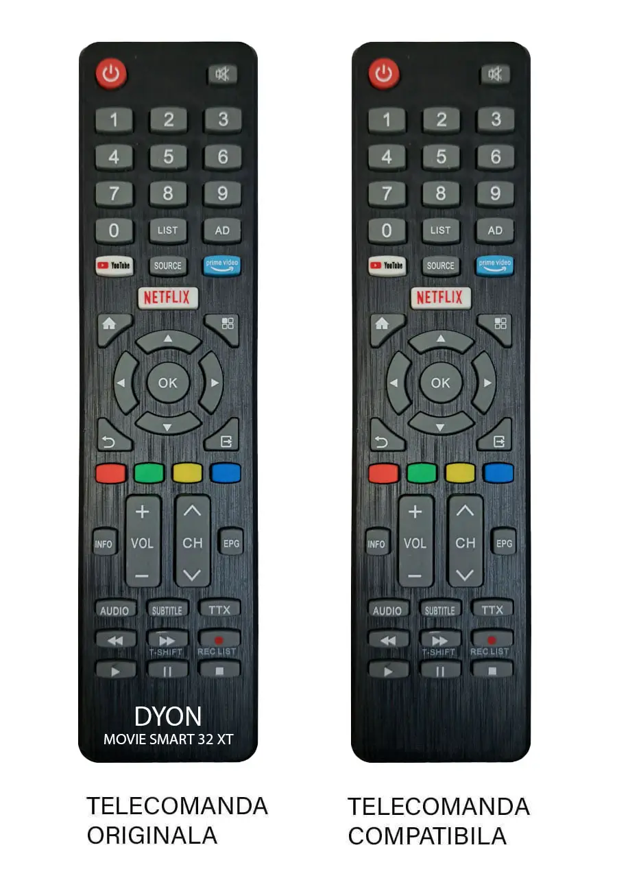 Telecomenzi TV - Telecomanda compatibilă televizor DYON MOVIE SMART 32X (439-1) – IoElectronice.ro