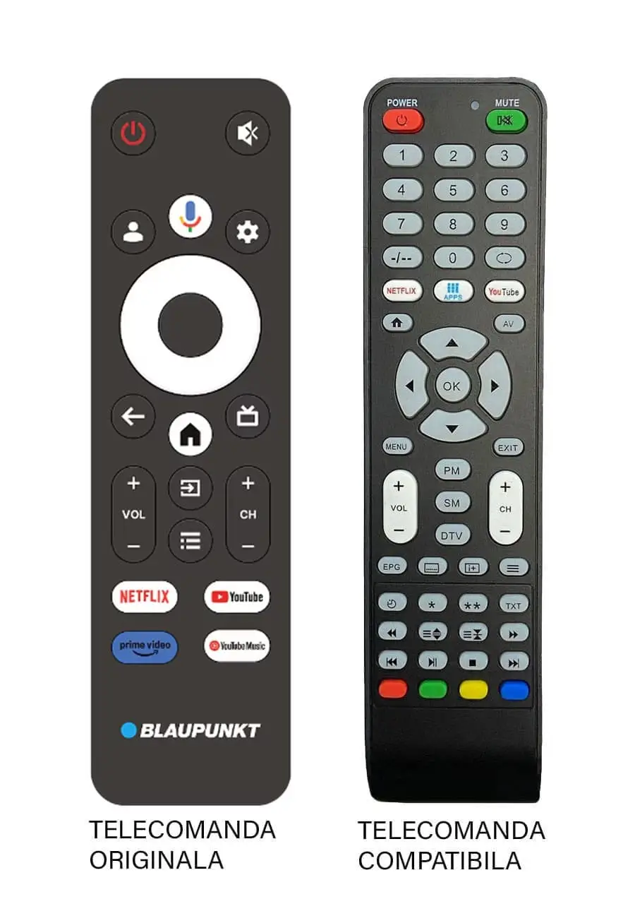 Telecomenzi - Telecomandă Compatibilă Blaupunkt 32WGC5500 – Control Perfect pentru TV-ul Tău