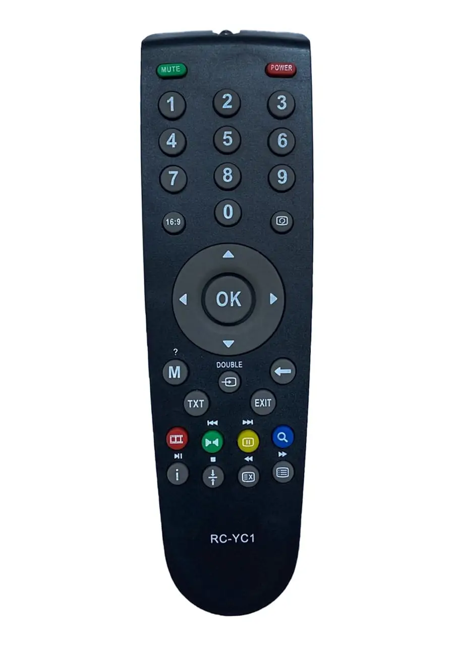 Grundig - Telecomandă compatibilă TV Grundig RC-23 RC-YC1, cod ER 1847 / MFY 1837, aspect original, baterii AAA recomandate