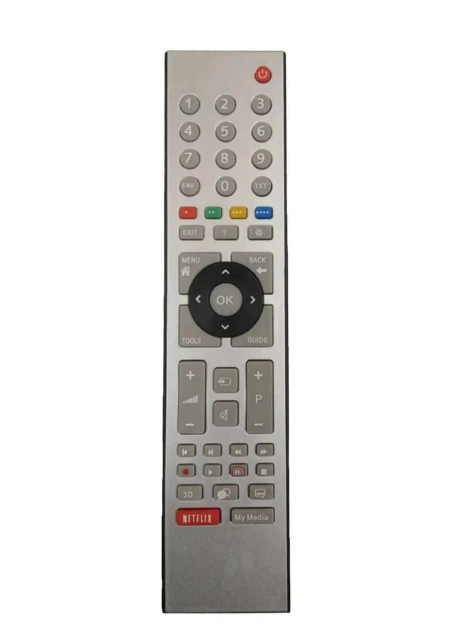 Telecomanda compatibilă TV Grundig TP7 Netflix, cod ER 1410-N / MFY 1400, aspect original, baterii AAA recomandate [1]