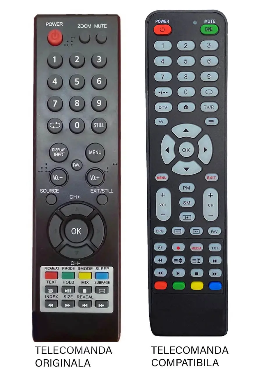 Telecomandă compatibilă TV GutSchneid 32SA200, cod ER 9465, control original, baterii AAA recomandate [1]