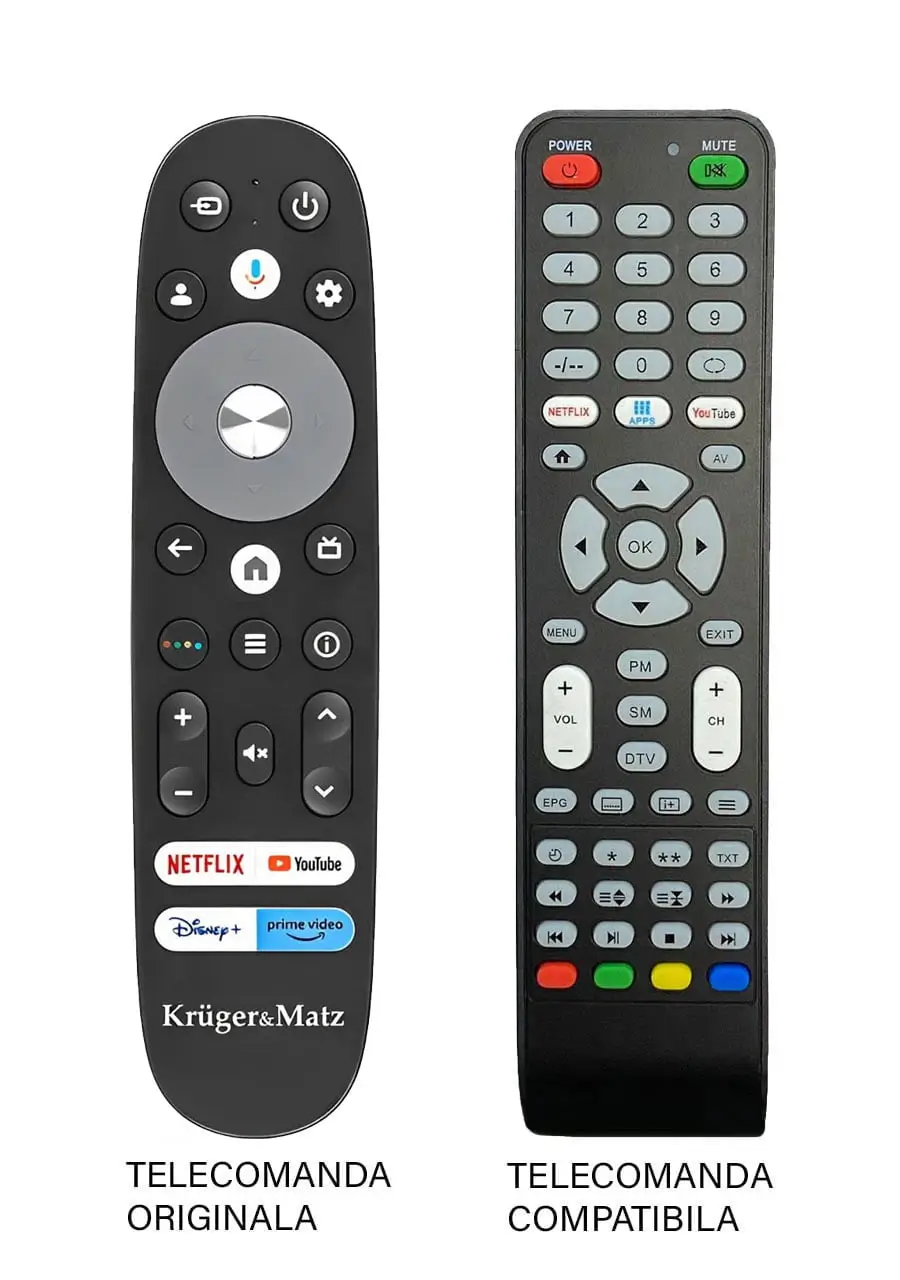 Telecomenzi - Telecomandă compatibilă TV Kruger&Matz 0243-FHD, cod ER 9473, MFY 6122/8877 – Calitate și compatibilitate garantate