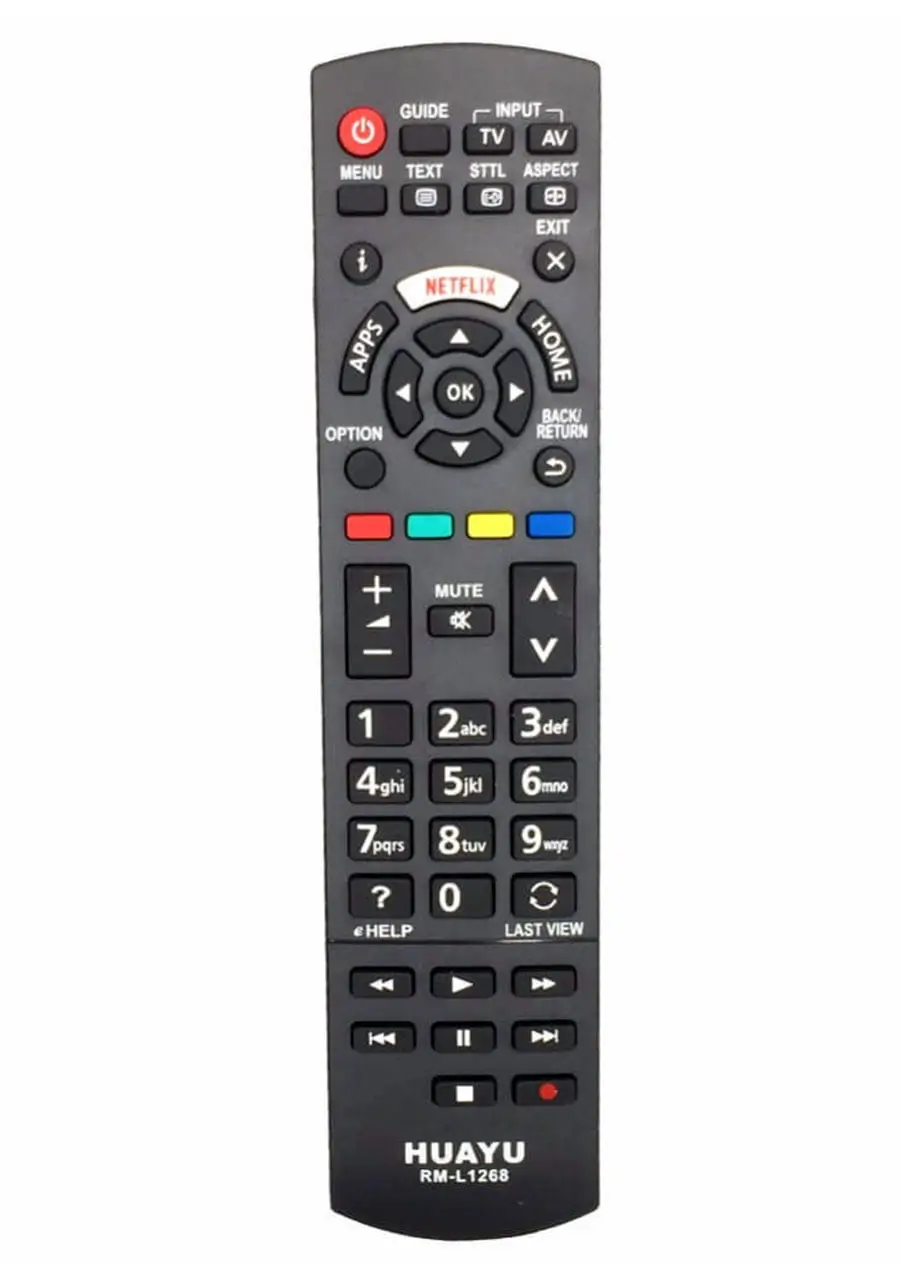 Telecomandă compatibilă TV Panasonic RM-L1268, cod IR 1411, aspect original, baterii AAA recomandate [1]