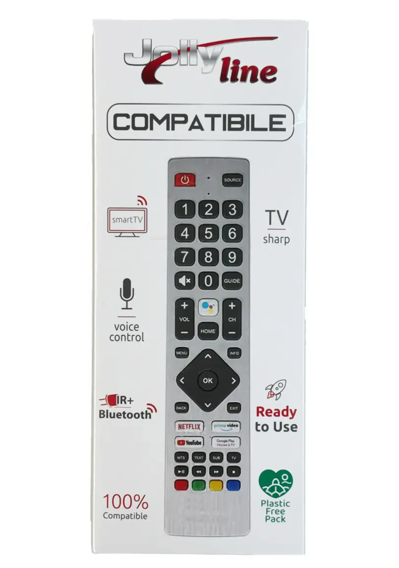 Sharp - Telecomanda cu IR Cod + Bluetooth compatibilă TV Sharp SHW/RMC/0133 MadeForYou (680) – IoElectronice.ro