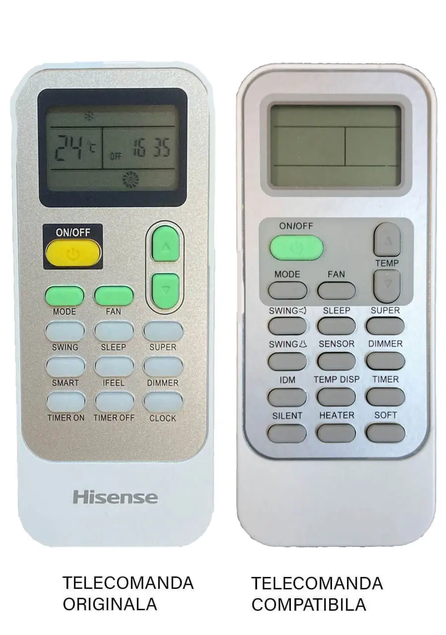 Telecomenzi aer conditionat - Telecomanda înlocuitoare compatibilă Aer Condiționat Hisense DG11J1-91