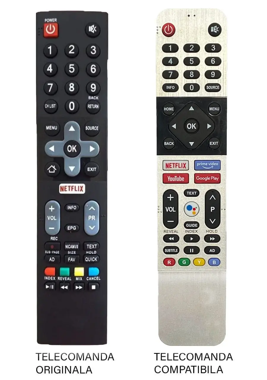 Utok - Telecomanda înlocuitoare compatibilă pentru televizor Utok U40FHD5 U43UHD1 U50UHD1 U55UHD1 MFY 1215 (362-3) – IoElectronice.ro