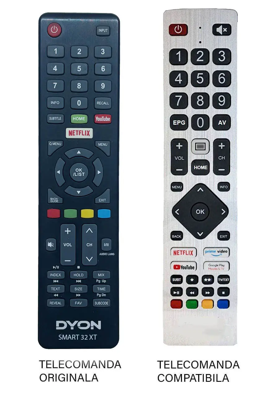 Telecomenzi TV - Telecomanda înlocuitoare compatibilă TV DYON MOVIE SMART 32 XT (692-2) – IoElectronice.ro