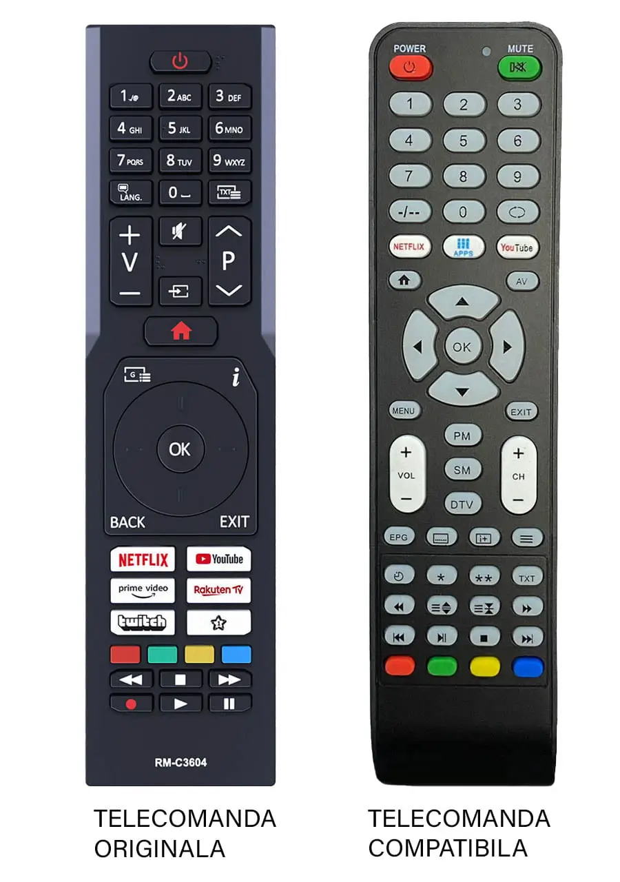 Telecomenzi TV - Telecomanda inlocuitoare compatibila TV JVC RM-C3604 ER 9461 (461) – IoElectronice.ro