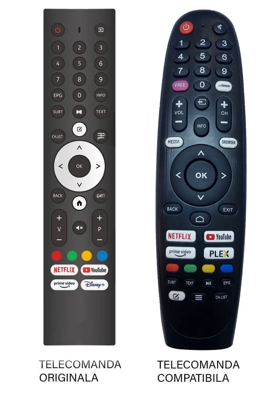 Smart Tech - Telecomandă TV SmartTech RC-G01 compatibilă Smart Tech, alimentare 3V (2xAAA), brand CLASS
