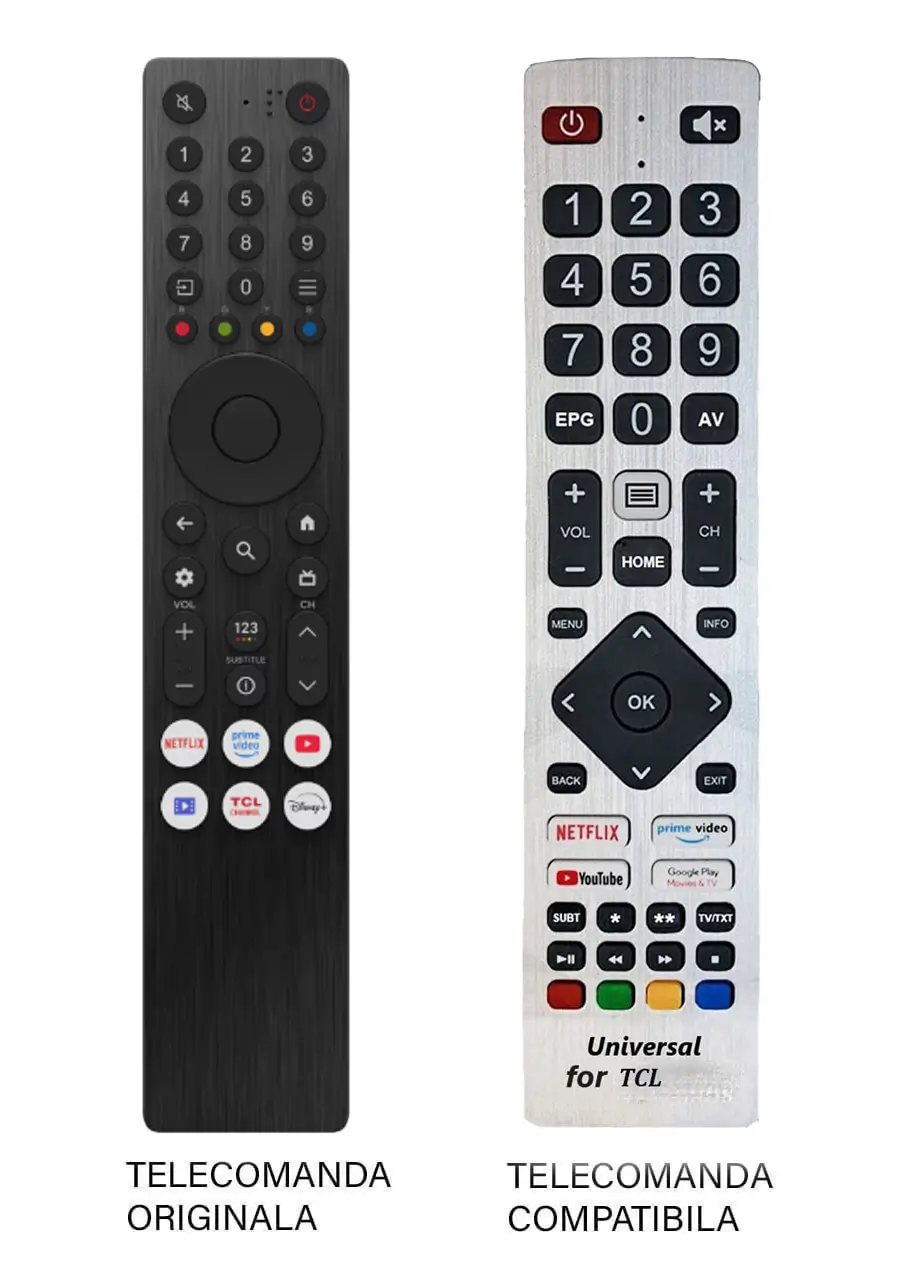 Audio-video - Telecomanda înlocuitoare compatibilă TV TCL 40V5C (665) – IoElectronice.ro