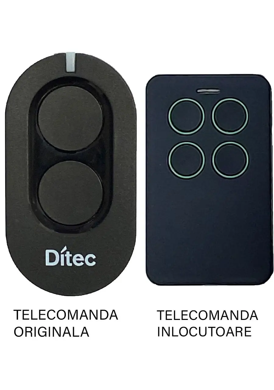 Telecomenzi RF porti - Telecomanda înlocuitoare pentru poarta garaj Ditec Zen 2 4 Butoane / cod săritor / 433.92MHz (811-1) – IoElectronice.ro