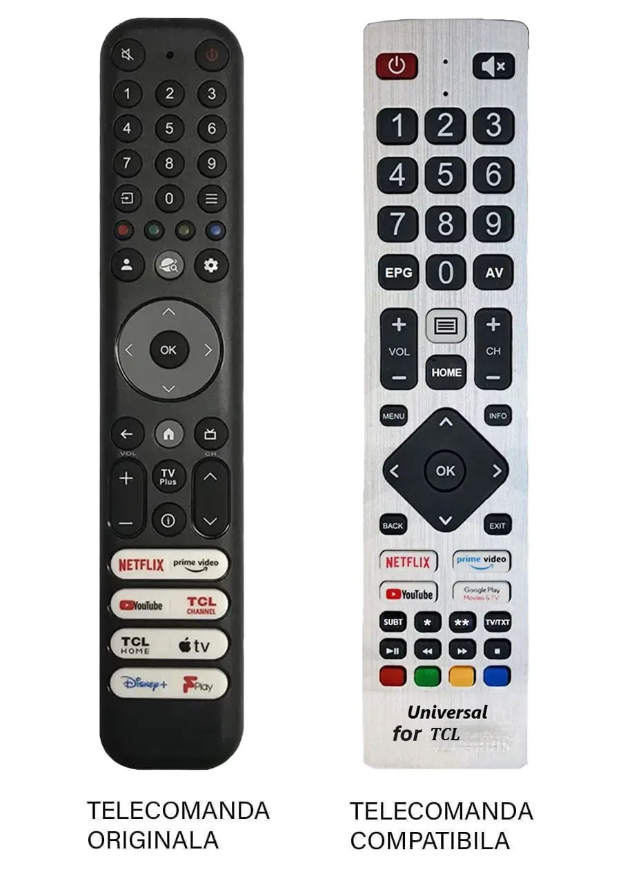 TCL - Telecomanda înlocuitoare pentru TV TCL CRC833V (574-1) – IoElectronice.ro