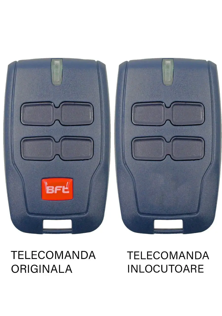 Telecomenzi RF porti - Telecomanda înlocuitoare poartă garaj 4 butoane cod săritor frecvență 433.92 MHz - BFT Mitto 4 (803) – IoElectronice.ro