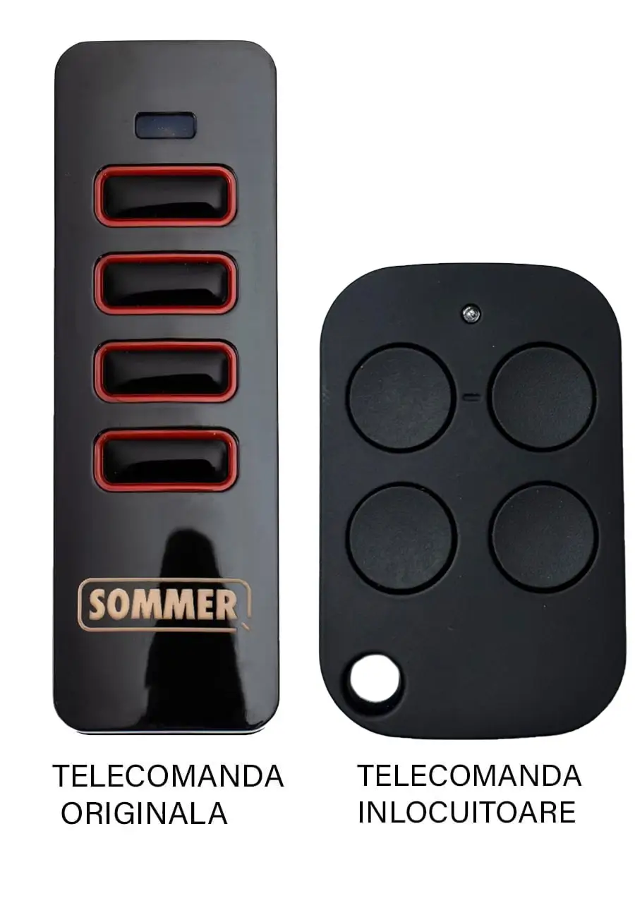 Telecomenzi RF porti - Telecomanda înlocuitoare poartă garaj 2/4 canale 433.92MHz Sommer Pearl compatibilă cu modelul original 850