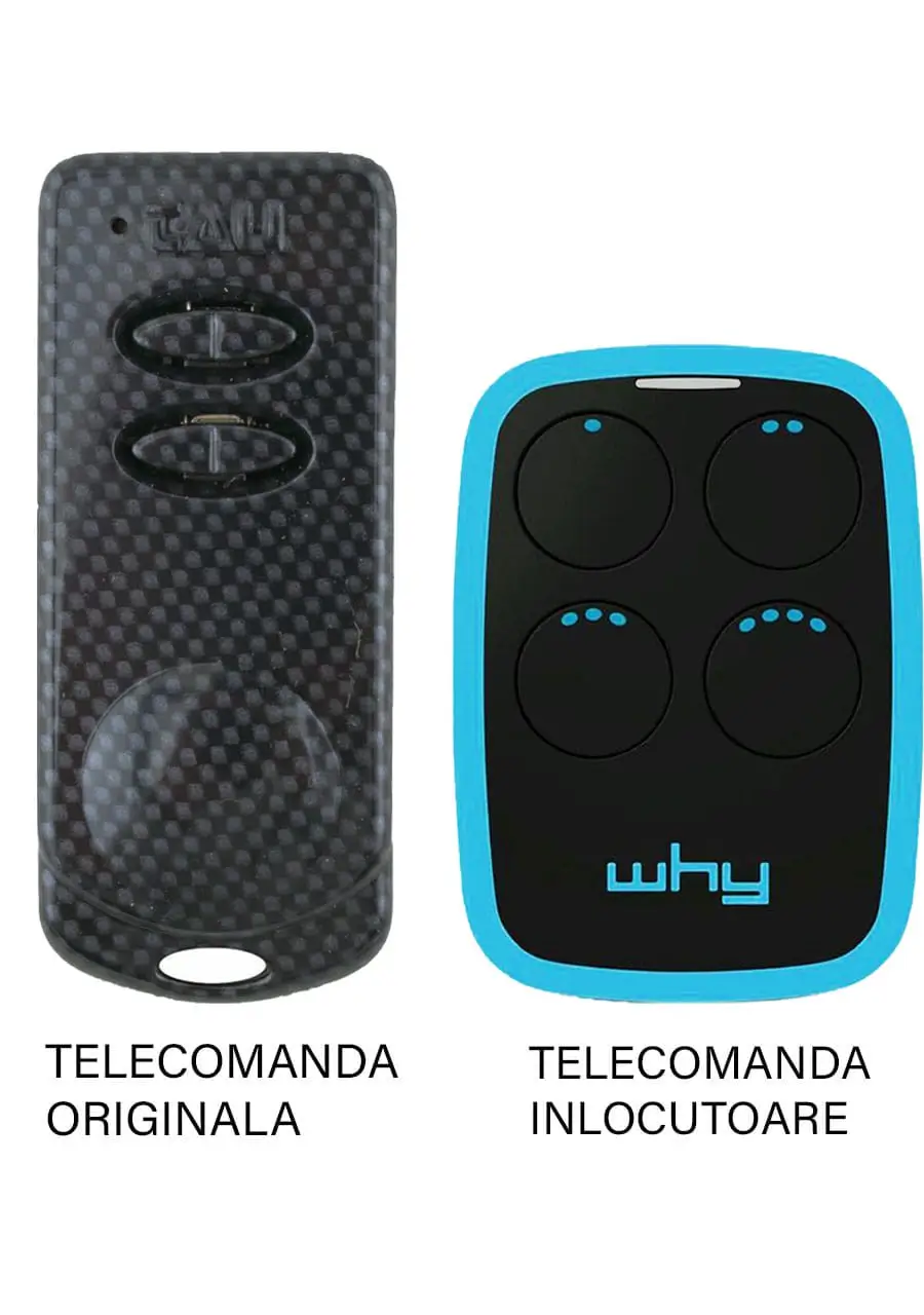 Telecomenzi RF porti - Telecomanda înlocuitoare poartă garaj 2 și 4 canale cod săritor 433.92MHz TAU 250-K-SLIM-RP compatibilă cu originalul (851) – IoElectronice.ro