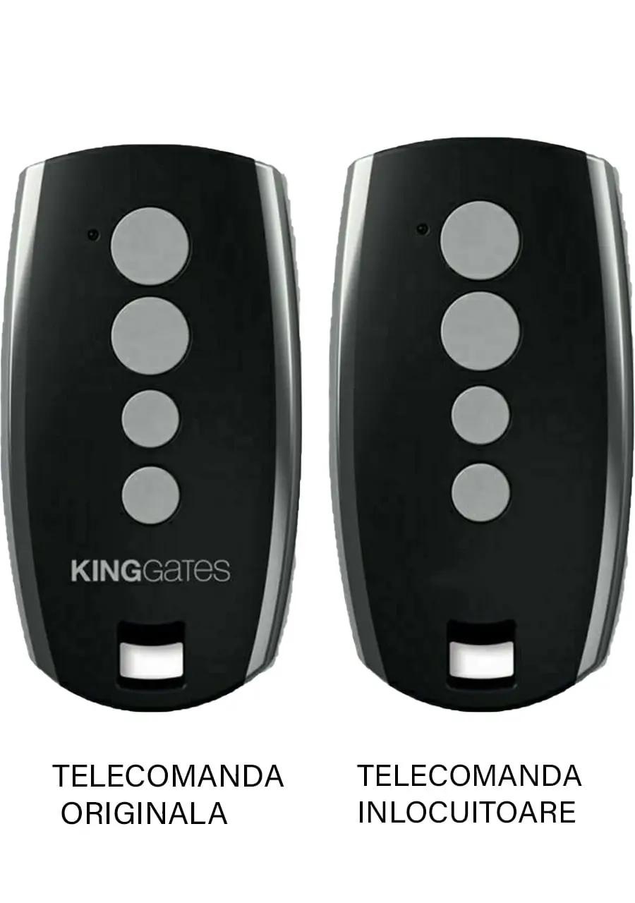 Telecomenzi RF porti - Telecomanda înlocuitoare poartă garaj 2 și 4 canale cod săritor 433.92MHz KingGates Stylo 4 compatibilă cu originalul (826) – IoElectronice.ro