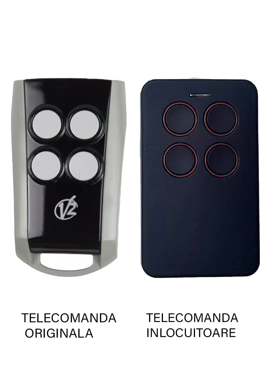 Telecomenzi RF porti - Telecomanda înlocuitoare poartă garaj 2 și 4 canale cod săritor 433.92MHz V2 Phoenix compatibilă cu originalul (853) – IoElectronice.ro