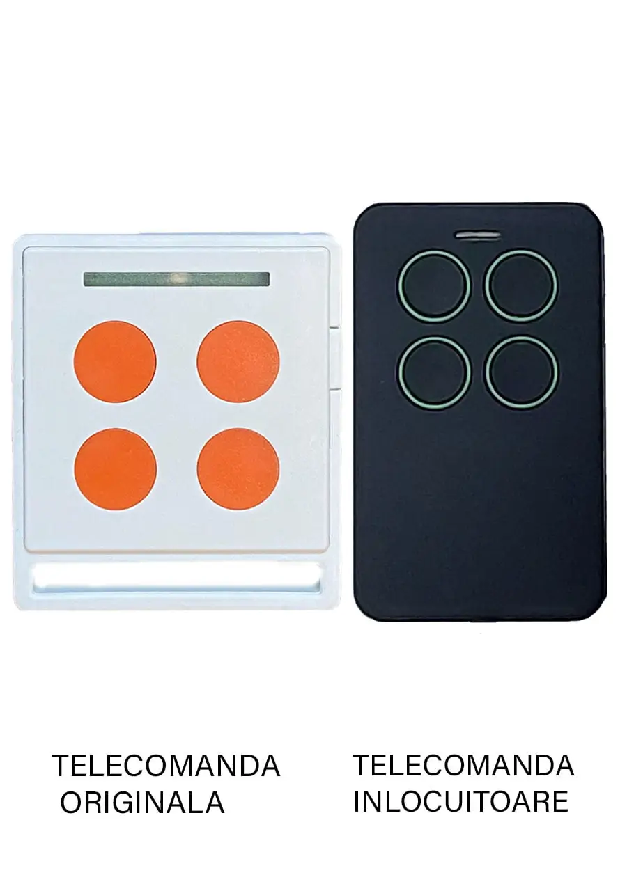 Telecomenzi RF porti - Telecomanda înlocuitoare poartă garaj 2 și 4 canale cod săritor 433.92MHz NICE ECCO5 WO compatibilă cu originalul (842-1) – IoElectronice.ro