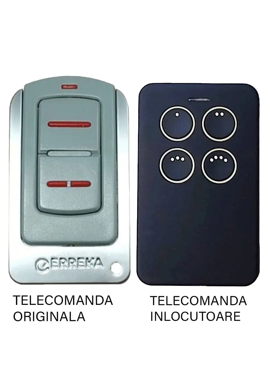 Telecomenzi RF porti - Telecomanda înlocuitoare Erreka Iris, 2 și 4 canale, 433.92MHz/868.35MHz, compatibilă Erreka, cod săritor, OEM