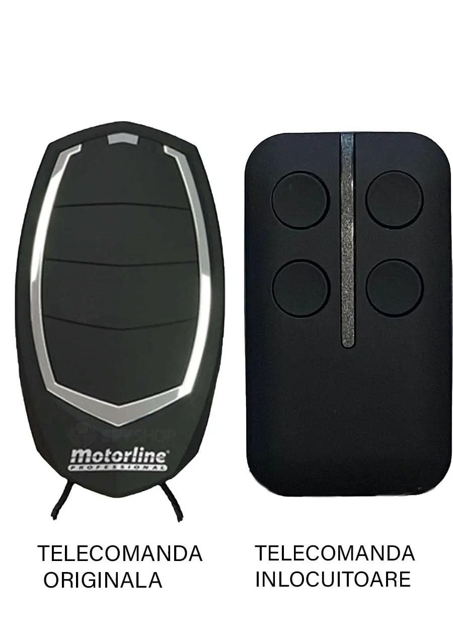 Telecomenzi RF porti - Telecomanda înlocuitoare poartă garaj Motorline FALK 433.92MHz cu cod de siguranță, până la 100 metri, 4 canale – IoElectronice.ro