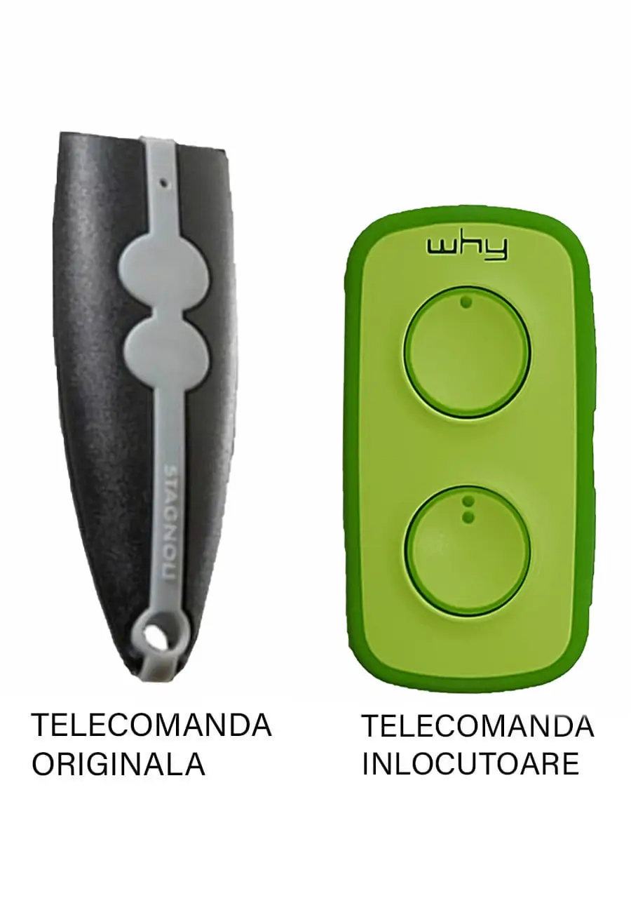 Telecomenzi RF porti - Telecomandă înlocuitoare pentru poartă garaj Stagnoli Venus AV221, compatibil 433.92MHz, cod saritor, model original