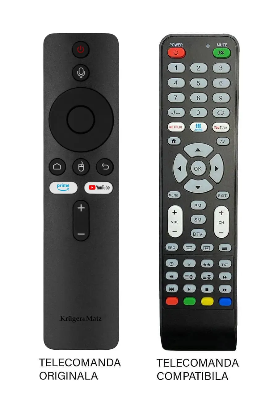 Kruger&Matz - Telecomanda înlocuitoare TV Kruger&Matz Smart TV Stick compatibilă cu originalul (594) – IoElectronice.ro