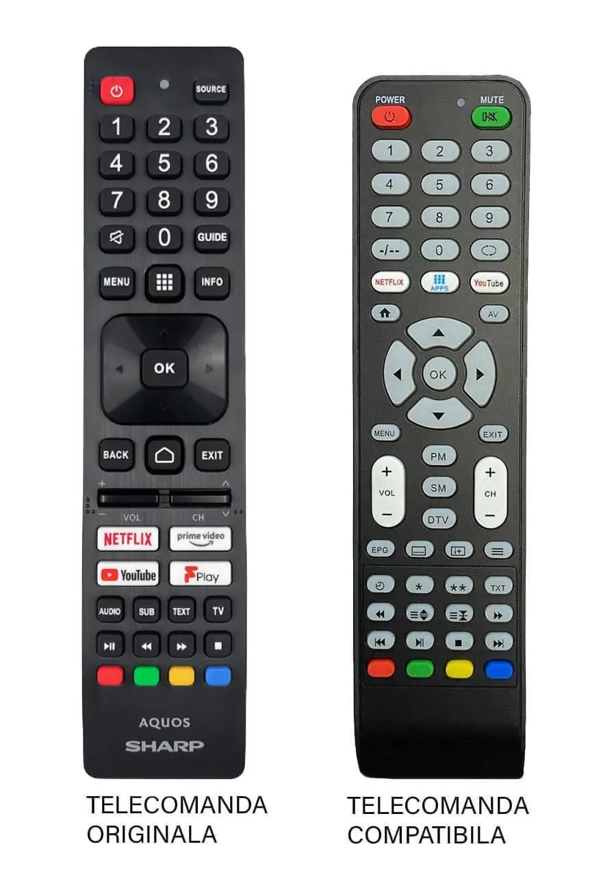 Telecomenzi TV - Telecomanda înlocuitoare TV Sharp SHW/RMC/0137N compatibilă cu originalul ER 9586 (586) – IoElectronice.ro