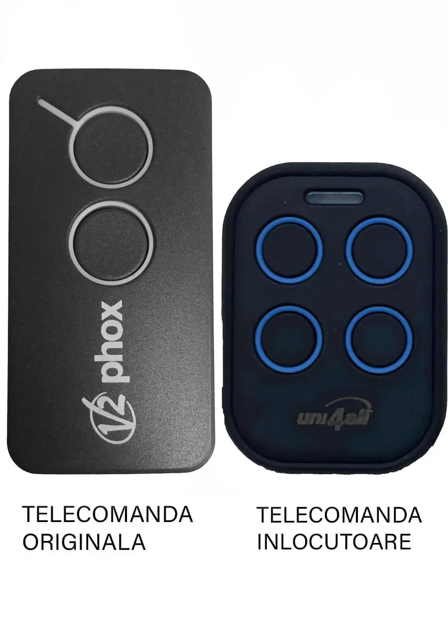 Telecomenzi RF porti - Telecomanda poartă garaj de două și patru canale cod săritor 433.92MHz V2 Phox (853-1) – IoElectronice.ro