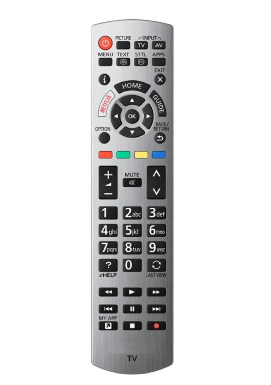 Panasonic - Telecomandă TV Panasonic N2QAYB001178 – Compatibil, Precodată, Aspect Original, Fără Baterii Incluse