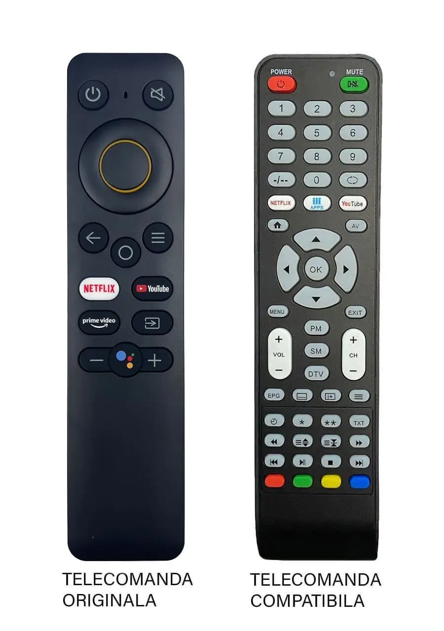 Telecomenzi - Telecomandă TV REALME TV STICK 4K NH500UP - Compatibilă cu Originalul ER 9579, Control Remot pentru Streaming și Smart TV