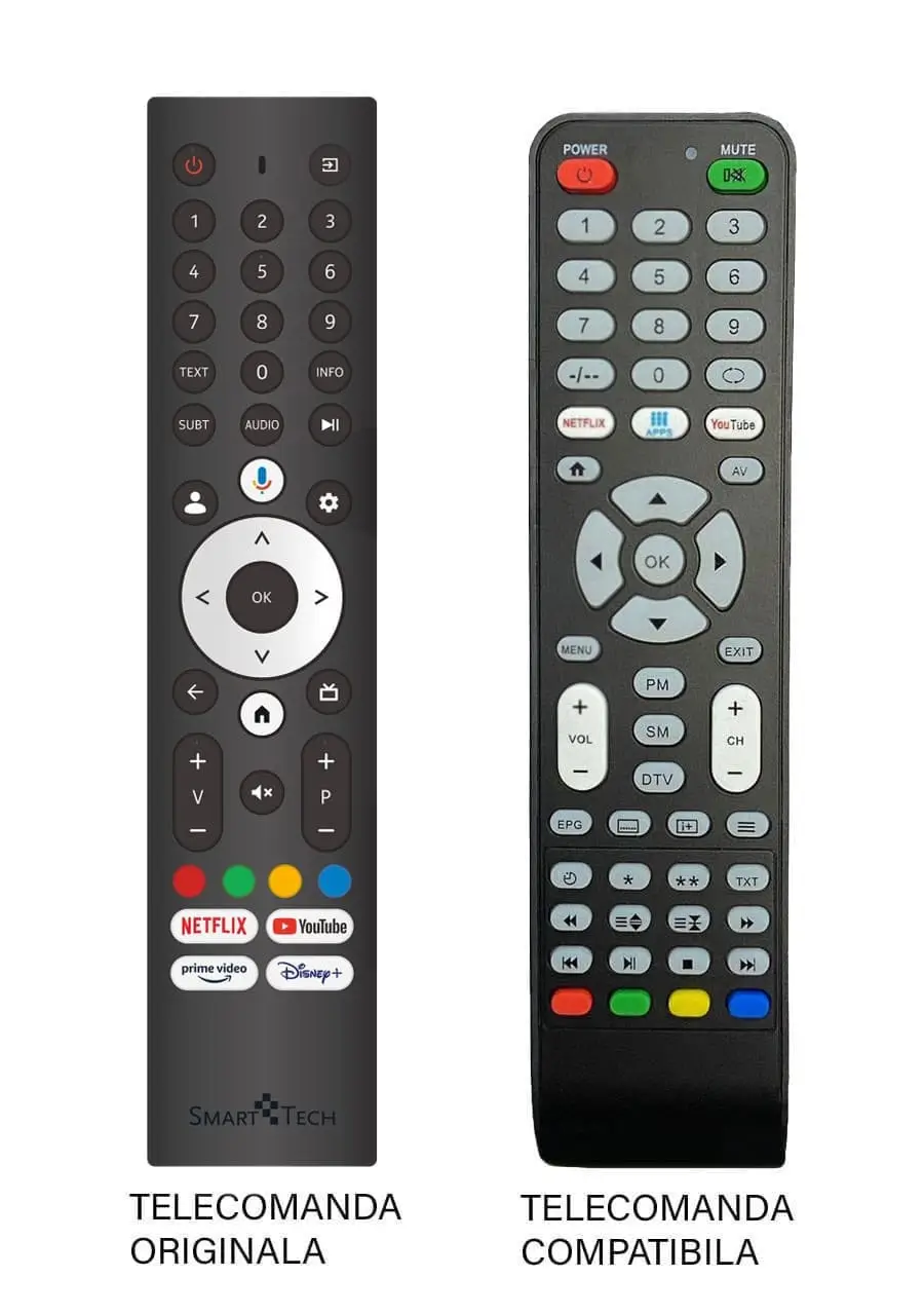 Smart Tech - Telecomandă TV SmartTech 32HG01V, compatibilă cu originalul ER 9588 – Control perfect pentru televizorul tău!