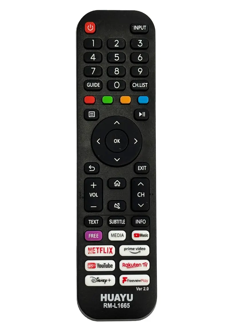 Hisense - Telecomandă TV Hisense RM-L1665 V2 Huayu 3V 2xAAA compatibilă cu televizoare Hisense