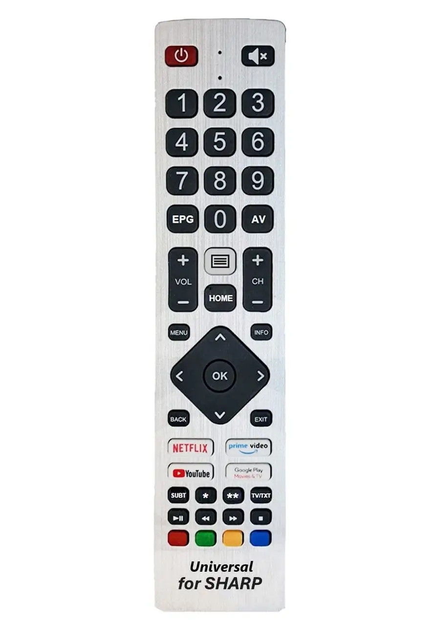 Telecomenzi - Telecomandă universală compatibilă TV SHARP, 45 taste, coduri ER și MFY, control complet și ușor de utilizat