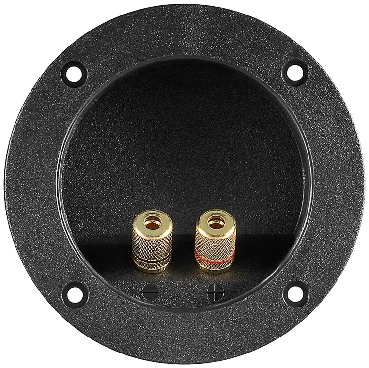 Terminal difuzor rotund 2 pini banane 4mm, 105mm Goobay 11663 – Conector audio pentru instalații pasionate [1]
